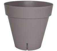 Pot de fleurs à réserve d'eau Hydrosystem Loft Rond D49cm - H45cm - 50L - Taupe - Fabrication Française