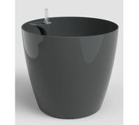 Pot de fleurs Artevasi San Remo, Ø36 x H33,5 cm, 25 L, Plastique, Gris anthracite, Intérieur/extérieur