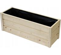 Pot de fleurs avec film plastique Caisson Pot de fleurs 90x30x35cm 9895