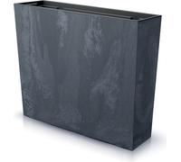 Pot de fleurs avec insert Effet béton anthracite 58x18x50 cm Pot de fleurs pour balcon Plastique