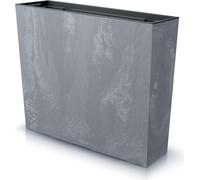 Pot de fleurs avec insert Effet béton gris foncé 58x18x50 cm Jardinière de balcon Plastique
