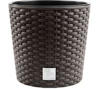 PROSPERPLAST Rato Pot rond ocre foncé 8,7 litres avec pot à planter Ø 25 x 22,4 cm
