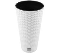 Pot de fleurs avec insert Prosperplast Rato Tubus DRTUS300 imitation rotin blanc