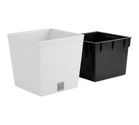 Prosperplast Pot de fleurs FURU – réserve d'eau 7,5 L – blanc