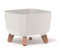 Prosperplast Gracia Square Pot de Fleurs carré en Plastique avec Pieds Amovibles et Insert pour l'intérieur et l'extérieur Résistant aux UV