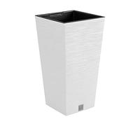Prosperplast Pot de fleurs FURU SQUARE DFSH200-S449 avec réserve d'eau 20x20x38 cm Blanc