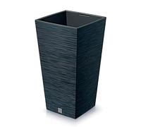 Prosperplast Pot de fleurs FURU avec réserve d'eau 24x24x45 cm Anthracite