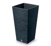 Pot de fleurs avec reserve d´eau 26x26x50cm anthracite - FURU