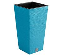 Prosperplast Pot de fleurs FURU Square bac de balcon 60 L bleu avec réserve d'eau 34x34x66 cm