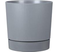 Pot de fleurs avec réserve, GARDEN ID Lino, Ø 39 cm, 32 L, H 38 cm, Gris pure