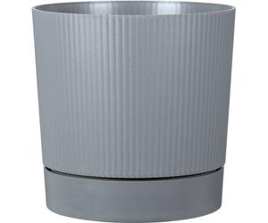 Pot de fleurs avec réserve rond - GARDEN ID - Lino - Ø 29 - 14 L - H 29 cm - Gris pure