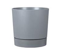 - Pot de fleurs avec réserve rond - Lino - Ø 29 - 14 L - H 29 cm - Gris pure