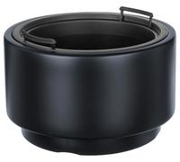 Pot de fleurs avec réservoir d'eau et couvercle en plastique - Plastique - Pour fleurs et plantes vertes - Design moderne - Anthracite - 29,5 x 19 cm