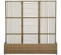 Pot de fleurs avec treillis – Jardinière | Couleur : sable | Dimensions : 103 x 103 x 29 cm