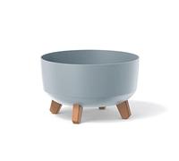 Pot de fleurs bas 6,8L avec pieds amovibles et insert 285 mm, Gris Clair