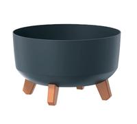 Pot de fleurs bas 9,8L avec pieds amovibles et insert 290 mm, anthracite