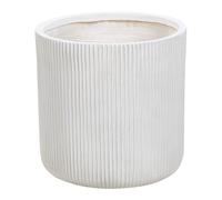Pot de Fleurs Blanc Cassé en Fibres d'Argile Rond Cache-Pot 37 x 37 x 37 cm Oreo