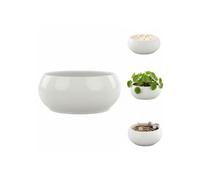 Pot de fleurs - BOTLE - Céramique blanche - Ø 25,5 cm - Design moderne - Polyvalent