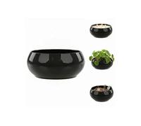 Pot De Fleurs - Botle - Céramique - Noir - Ø 25,5 Cm - Décoratif Et Polyvalent Multicolore