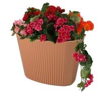 Pot De Fleurs - Botle - Ovale - Terracotta - 59,5x39 Cm - H41 Cm - Plastique Moderne Multicolore