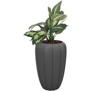 Pot De Fleurs - Botle - Rond - 40 Cm - H 62 Cm - Plastique Résistant Uv Multicolore