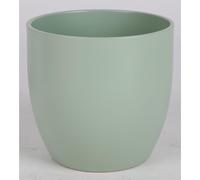 Pot de fleurs Cache-pot BASEL Pot de plantes noir mat rond Céramique H 15 Ø 16 cm