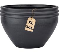 Pot de fleurs Calvino noir 38cm - Pot de plantes en aluminium moderne