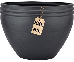 Pot de fleurs Calvino noir 47cm - Pot de plantes en aluminium moderne