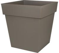 Pot de fleurs Carré, 50 cm, EDA Toscane, 87 L, 49,5 x 49,5 x 52,5 cm, Taupe