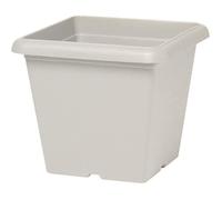 Garden ID – Pot de fleurs carré Teramo White Stone 40×35 cm – Effet pierre – Avec trous
