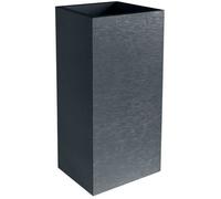 Pot de fleurs Carré Haut 40 cm - EDA - Graphit - 31 L - 39,5 x 39,5 x H. 80 cm - Gris Anthracite