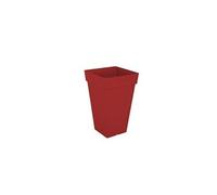 Artevasi Capri Pot High Square, Haut Pot carré en Plastique, 50cm, Couleur: Rouge foncé