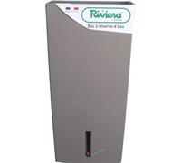 Pot de fleurs carré RIVIERA Eva New, Plastique, 28 x 28 x 52 cm, 31 L, Taupe