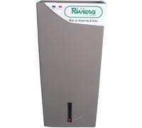 Pot de fleurs carré - RIVIERA - Eva New - Plastique - 28 x 28 x H 52 cm - 31 L - Taupe