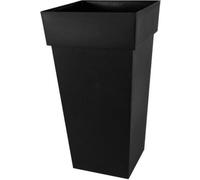 Pot de fleurs Carré XXL, 43 cm, EDA Toscane, 98 L, 43,3 x 43,3 x 80 cm, Gris Anthracite