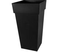 Pot de fleurs Carré XXL 43 cm - EDA - Toscane - 98 L - 43,3 x 43,3 x H. 80 cm - Gris Anthracite