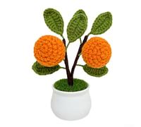 Pot de fleurs crocheté Oubliez moi non pour décoration, pot de fleurs fait à la main en laine pour plantes d'intérieur, balcon, terrasse (Good Luck)