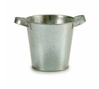 Pot de fleurs cube argenté zinc 20 x 14 x 16,2 cm (24 pièces)