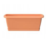Pot de fleurs de balcon en plastique imitation terre cuite 49x15 cm avec soucoupe, Espagne