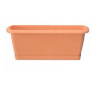 Pot de fleurs de balcon en plastique imitation terre cuite 59 x 18,4 cm avec soucoupe España