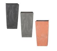 Pot de fleurs design béton Anthracite Terre cuite Marengo Urbi Square Effect