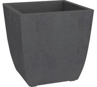 Pot de fleurs EDA Carré DIVA BASALT, 42 L, 43,5 x 43,5 x H.44,2 cm, Bac intérieur amovible, Gris anthracite