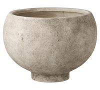 Pot de fleurs en céramique grise, coupe large sur base ø26x19,5 cm