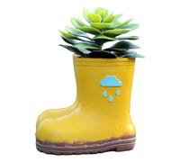 Pot de fleurs en forme de bottes de pluie amusante pour centre de table | Pot à crayons accessoire bureau conteneur plantes intérieur extérieur jardin décoration C