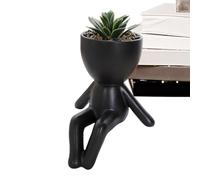 Pot de fleurs en forme de corps, vases en céramique pour fleurs | Vase de pot de en céramique, petite figurine créative, présentoir de table,Jardinières de personnes, tête et visage, Statue min