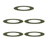 Pot de fleurs en métal - vidaXL - Ø50/80 cm - Vert olive - 5 pièces - Design minimaliste - Affichage surélevé