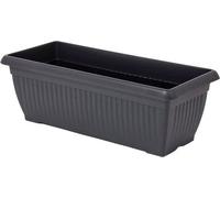 Pot de fleurs en plastique anthracite « résistant aux intempéries », dimensions : 80 x 33 x 33 cm - Pot de fleurs durable pour l'intérieur et le jardin