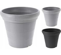Pot de fleurs en plastique avec couvercle, couleurs variées, classique, 38 cm, 1