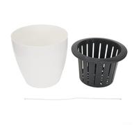 Pot de fleurs en plastique avec hydratation autoportante en coton et bassin d'eau séparé pour plantes vertes d'intérieur (XXXL)