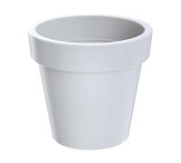 Pot de fleurs en plastique avec support Lofly en couleur blanche 19,6 (L) x 19,6 (l) x 18,1 (H) cm
